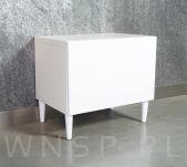 Noga bukowa prosta UNIQ 8 cm z blachą montażową, biała - 6