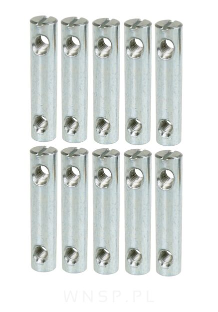 Nakrętka wałeczkowa M6 X 10 X 60 mm,  2 otworowa