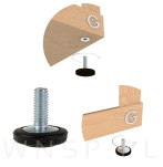 Regulator, nóżka, stopka meblowa M6 x 15 mm - 5
