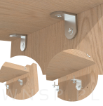 Kątownik montażowy 10 sztuk, 28 X 28 X 30 mm, z otworem fasolkowym - 5