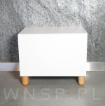 Nóżka bukowa lakierowana 15 cm, walcowa 60 mm z blachą - 5