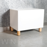 Nóżka bukowa lakierowana 15 cm, walcowa 60 mm z blachą - 8