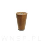Noga bukowa prosta, stożek 8 cm, orzech - 4