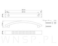 Uchwyt meblowy ENA 128 mm czarny - 2
