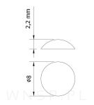 8 X 2.2 mm- Odbojnik do drzwiczek - 3