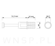 10 x Złącze meblowe mimośrodowe rozporowe 34 mm - 5