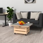 Zestaw kółek Ø 75 mm, gumowane czarne z hamulcem i podstawą w kolorze czarnym - 5