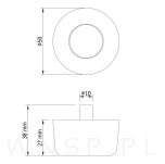Stopka regulowana meblowa FI 50 X 26 mm - 2