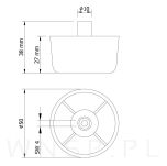 Stopka regulowana meblowa FI 50 X 26 mm - 4