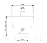 Stopka regulowana meblowa FI 50 X 26 mm - 6