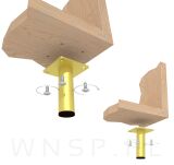 Noga meblowa Nuovo 8 cm mosiądz, złota - 4