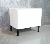 Noga bukowa prosta UNIQ 15 cm z blachą montażową, czarna - 6