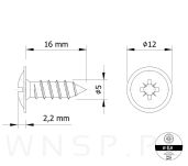 Wkręty 5,0 X 16 MM podkładkowy do drewna - 2