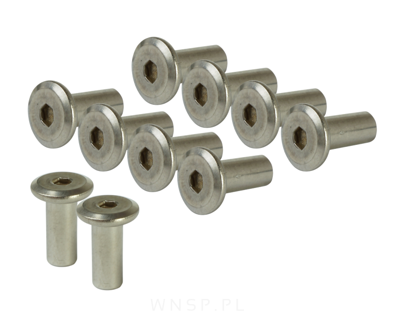 M4 X 12 mm, nakrętka Ericson płaska, stal nierdzewna