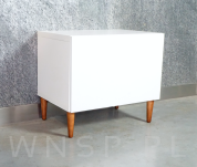 Noga bukowa prosta UNIQ 12 cm z blachą montażową, orzech - 6