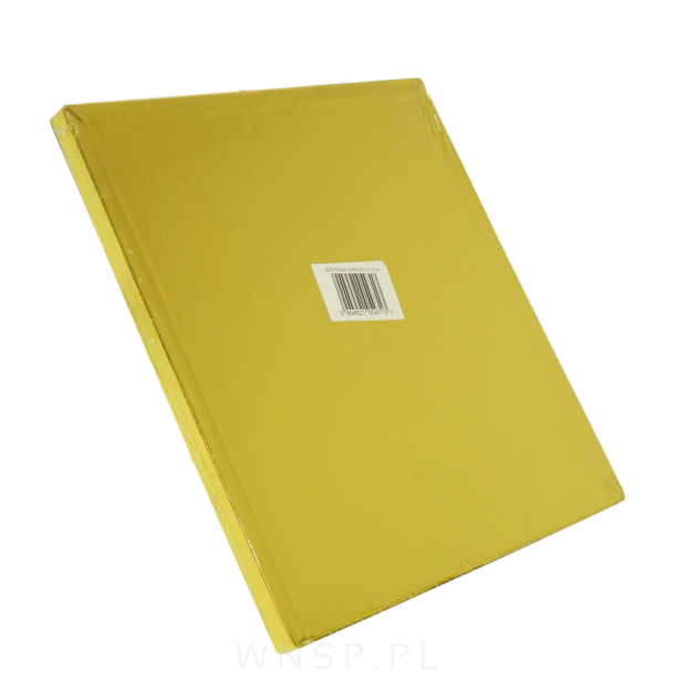 Podkład pod tort 25 x 25 cm kwadrat, dekoracja na urodziny gruby sztywny złoty