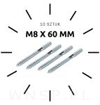 M8 X 60 mm, szpilka dwustronna 30/70 - 2