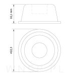 22.3 X 10.1 mm- Odbojnik do drzwiczek (18 szt.) - 2