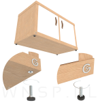Regulatory do mebli, stopka M8 X 30 mm, nóżka, stopka do mebli z mufą - 4