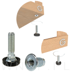 Regulatory do mebli, stopka M8 X 30 mm, nóżka, stopka do mebli z mufą - 6