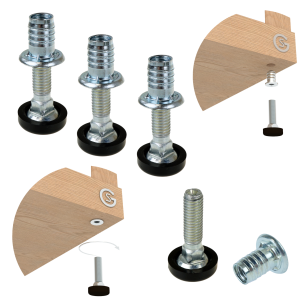 Regulatory do mebli, stopka M8 X 30 mm, nóżka, stopka do mebli z mufą