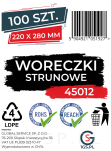 Woreczki strunowe 100 sztuk, mocne torebki zamykane 220 x 280 mm, grube 50 mic - 3