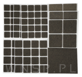 PODKŁADKI FILCOWE POD KRZESŁA, MEBLE, NOGI SAMOPRZYLEPNE ZESTAW 109 SZT BRĄZ FILC - 5