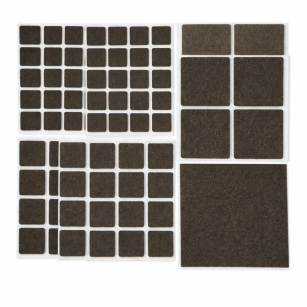 PODKŁADKI FILCOWE POD KRZESŁA, MEBLE, NOGI SAMOPRZYLEPNE ZESTAW 109 SZT BRĄZ FILC