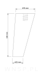 Noga bukowa skośna, stożek 10 cm, surowa - 2