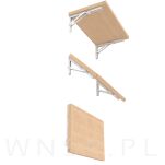 Mocny wspornik składany do półki 2 sztuki, FLEXO 40,5 x 20 cm - 6