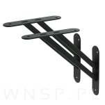 Wspornik do półki ściennej 2 sztuki 165 x 165 mm, czarny - 5
