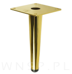 Noga stalowa stożek 15 cm, z blachą montażową, złota - 4