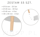 Zestaw filców 53 szt. białe - 4