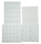 PODKŁADKI FILCOWE POD KRZESŁA, MEBLE, NOGI SAMOPRZYLEPNE ZESTAW 53 SZT BIAŁY FILC - 3