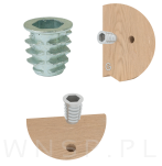 M8 X 15 mm-  Nakrętka mufa do drewna typ DC - 5