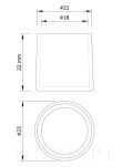 Ślizgacz ochronny PVC okrągły na nogę Ø 18 mm czarny - 3