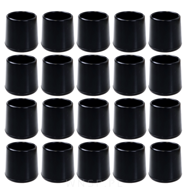 Ślizgacz ochronny PVC okrągły na nogę Ø 18 mm czarny