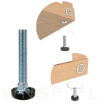 Regulator, stopka do mebla, nóżka  M8 X 80 mm - 3