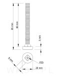 Regulator, stopka do mebla, nóżka  M8 X 80 mm - 2
