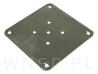 Blacha mocująca do nóg 90 X 90 X 2 mm, stal, 9 otworów ocynk biały - 4