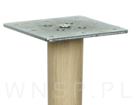 Blacha mocująca do nóg 90 X 90 X 2 mm, stal, 9 otworów ocynk biały - 3
