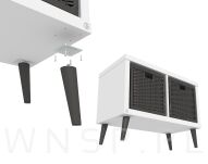 Noga bukowa skośna, stożek 15 cm, czarna - 5