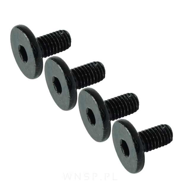 M6 X 12 mm metryczny na imbus 4 mm, czarny