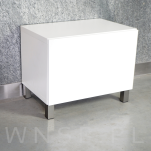 Nóżka meblowa H 100 mm, 40 x 40 mm, stal szczotkowana, inox - 6