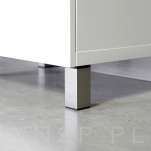 Nóżka meblowa H 100 mm, 40 x 40 mm, stal szczotkowana, inox - 3