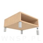 Nóżka meblowa H 100 mm, 40 x 40 mm, stal szczotkowana, inox - 10