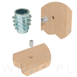 Nakrętka M6 X 13 mm - mufa do drewna typ NC - 5