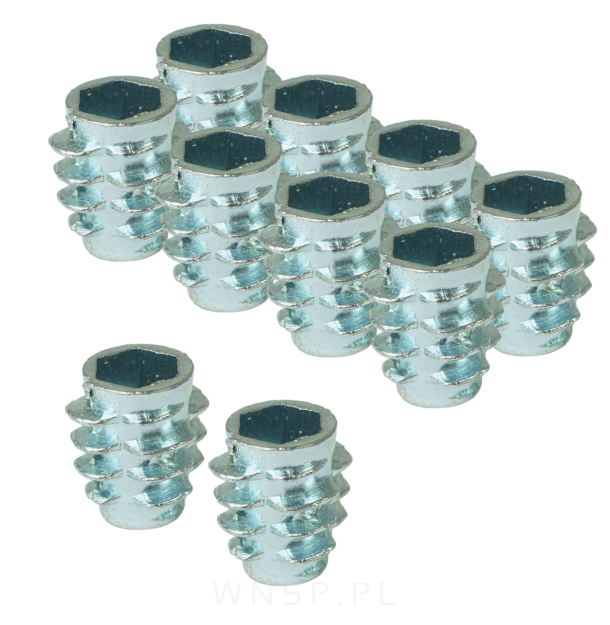 Nakrętka M6 X 13 mm - mufa do drewna typ NC