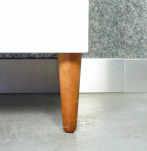 Noga bukowa prosta UNIQ 25 cmz blachą montażową, orzech - 5