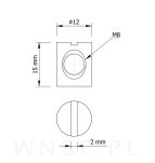Złącze do łóżka z nakrętką wałeczkową i wkrętem M8X100 mm - 5